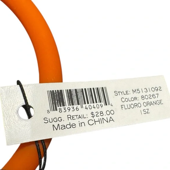 Marc by Marc Jacobs Orange Bracelet with Gold Charm - Picture 2 of 3